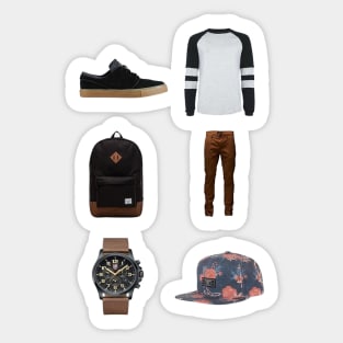 Tomboy Outfit Style Sticker